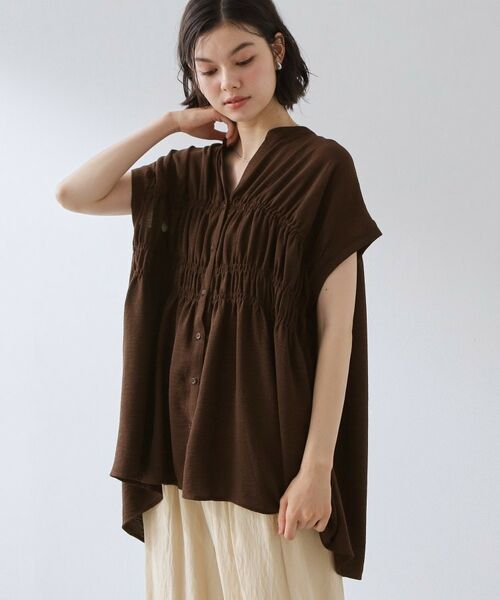 THE SHOP TK / ザ ショップ ティーケー シャツ・ブラウス | 【夏に嬉しい機能つき】ひんやりさらさら シャーリングデザインブラウス | 詳細12