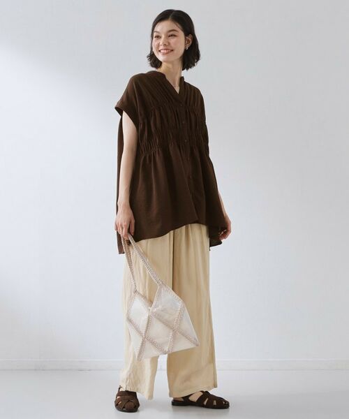 THE SHOP TK / ザ ショップ ティーケー シャツ・ブラウス | 【夏に嬉しい機能つき】ひんやりさらさら シャーリングデザインブラウス | 詳細14