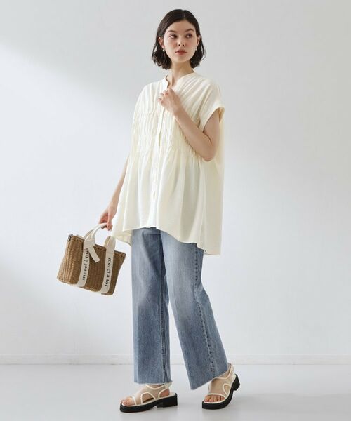 THE SHOP TK / ザ ショップ ティーケー シャツ・ブラウス | 【夏に嬉しい機能つき】ひんやりさらさら シャーリングデザインブラウス | 詳細6