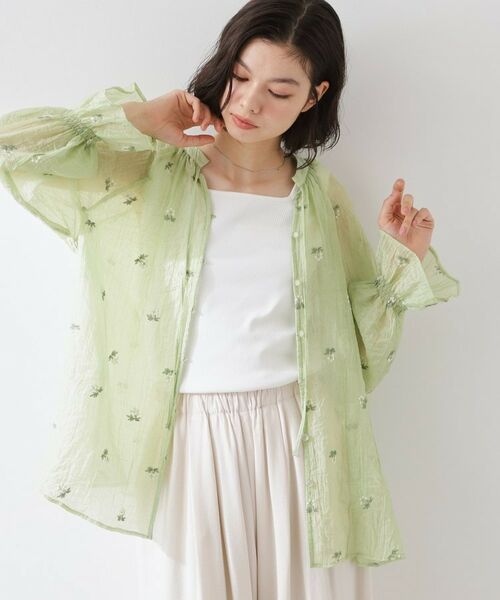 THE SHOP TK / ザ ショップ ティーケー シャツ・ブラウス | 華やぎを添える 花柄刺繍ブラウス | 詳細12