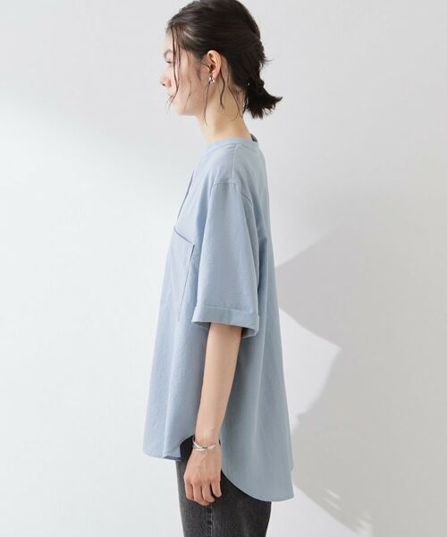 THE SHOP TK / ザ ショップ ティーケー シャツ・ブラウス | 【M-XL/さりげなく体型カバー】5分袖Wポケットシャツ | 詳細18