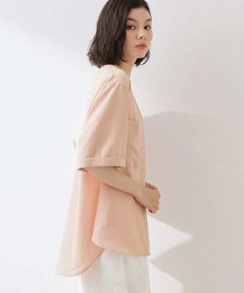 THE SHOP TK / ザ ショップ ティーケー シャツ・ブラウス | 【M-XL/さりげなく体型カバー】5分袖Wポケットシャツ | 詳細6