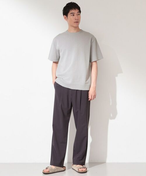 THE SHOP TK / ザ ショップ ティーケー ニット・セーター | 【抗菌防臭/UVカット/洗濯機OK】和紙混 半袖ニット | 詳細3