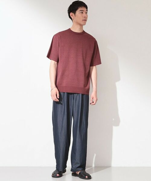 THE SHOP TK / ザ ショップ ティーケー ニット・セーター | 【抗菌防臭/UVカット/洗濯機OK】和紙混 半袖ニット | 詳細7