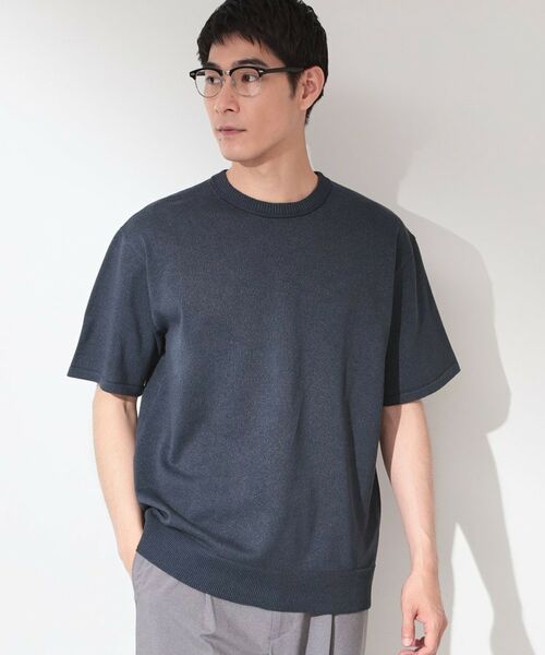 THE SHOP TK / ザ ショップ ティーケー ニット・セーター | 【抗菌防臭/UVカット/洗濯機OK】和紙混 半袖ニット | 詳細9