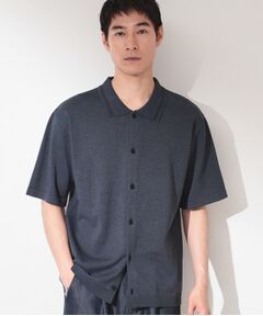 THE SHOP TK / ザ ショップ ティーケー ニット・セーター | 【抗菌防臭／UVカット／洗濯機OK】和紙混 半袖ニットシャツ