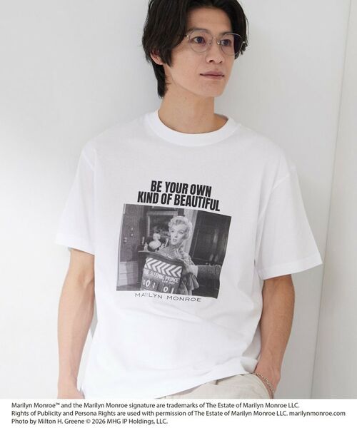 THE SHOP TK / ザ ショップ ティーケー Tシャツ | 別注マリリン・モンロー / グラフィック半袖Tシャツ(オフホワイト(003))