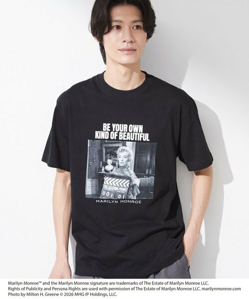 THE SHOP TK / ザ ショップ ティーケー Tシャツ | 別注マリリン・モンロー / グラフィック半袖Tシャツ(ブラック(019))