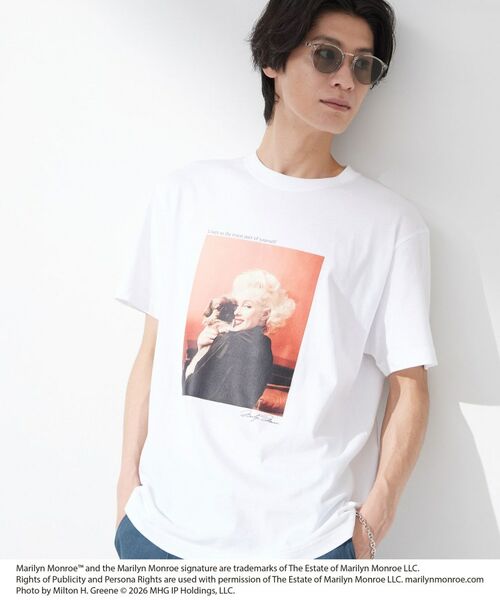 THE SHOP TK / ザ ショップ ティーケー Tシャツ | 別注マリリン・モンロー / グラフィック半袖Tシャツ(オフホワイト(103))