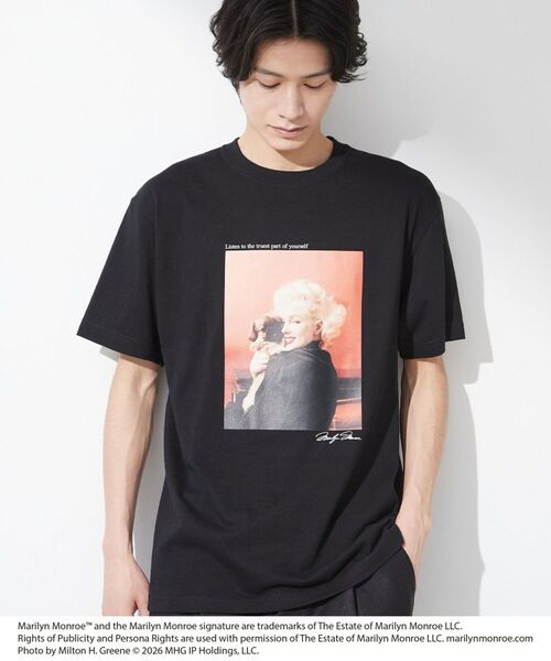 THE SHOP TK / ザ ショップ ティーケー Tシャツ | 別注マリリン・モンロー / グラフィック半袖Tシャツ(ブラック(119))