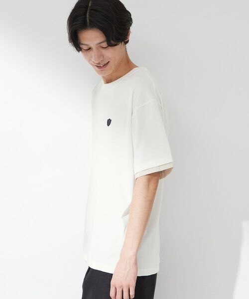 THE SHOP TK / ザ ショップ ティーケー Tシャツ | 【マシンウォッシャブル】袖レイヤード半袖Tシャツ | 詳細2