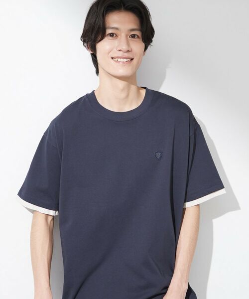 THE SHOP TK / ザ ショップ ティーケー Tシャツ | 【マシンウォッシャブル】袖レイヤード半袖Tシャツ | 詳細5
