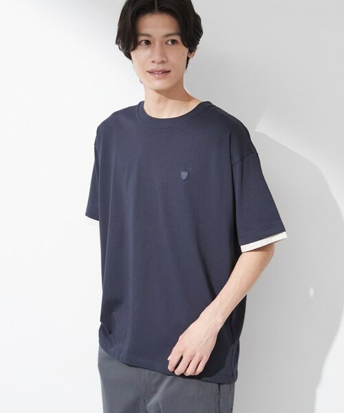 THE SHOP TK / ザ ショップ ティーケー Tシャツ | 【マシンウォッシャブル】袖レイヤード半袖Tシャツ | 詳細6