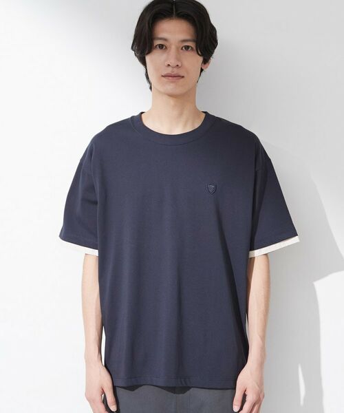 THE SHOP TK / ザ ショップ ティーケー Tシャツ | 【マシンウォッシャブル】袖レイヤード半袖Tシャツ | 詳細9