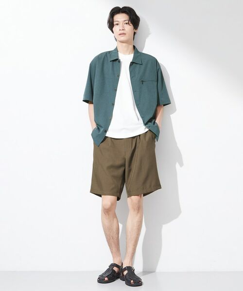 THE SHOP TK / ザ ショップ ティーケー ショート・ハーフ・半端丈パンツ | 【ベルト要らず/マシンウォッシャブル】ワイドショートイージーパンツ | 詳細7