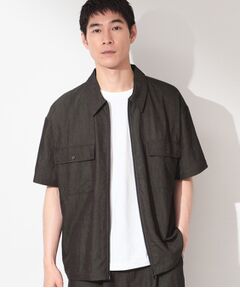THE SHOP TK / ザ ショップ ティーケー シャツ・ブラウス | 【接触冷感／セットアップ可／洗濯機OK】アソート ジップ半袖シャツ