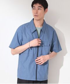 THE SHOP TK / ザ ショップ ティーケー シャツ・ブラウス | 【接触冷感／セットアップ可／洗濯機OK】アソート ジップ半袖シャツ