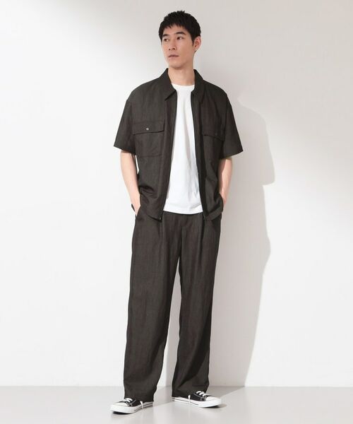 THE SHOP TK / ザ ショップ ティーケー シャツ・ブラウス | 【接触冷感／セットアップ可／洗濯機OK】アソート ジップ半袖シャツ | 詳細3