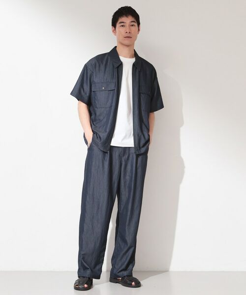 THE SHOP TK / ザ ショップ ティーケー シャツ・ブラウス | 【接触冷感／セットアップ可／洗濯機OK】アソート ジップ半袖シャツ | 詳細7