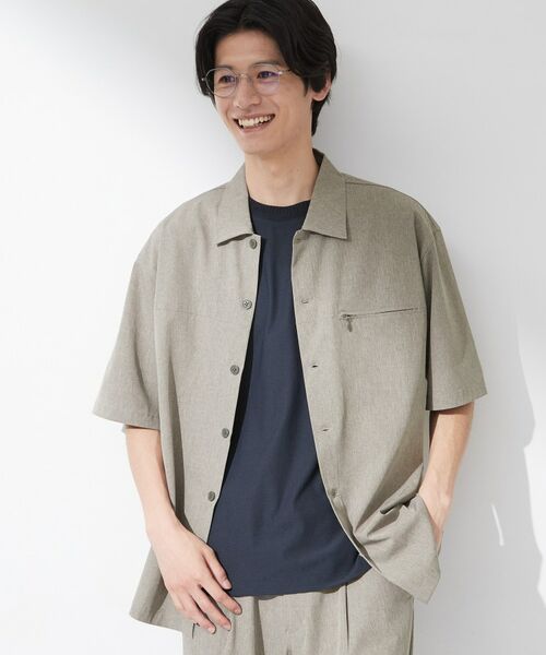 THE SHOP TK / ザ ショップ ティーケー シャツ・ブラウス | 【吸水速乾/接触冷感/防シワ/マシンウォッシャブル】ハイドロクール半袖シャツ(ベージュ(052))