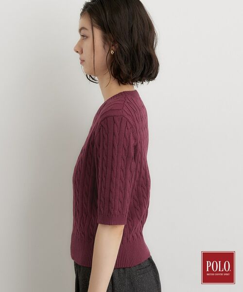 THE SHOP TK / ザ ショップ ティーケー ニット・セーター | POLO BCS/ケーブル半袖ニット | 詳細10