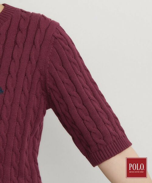 THE SHOP TK / ザ ショップ ティーケー ニット・セーター | POLO BCS/ケーブル半袖ニット | 詳細17