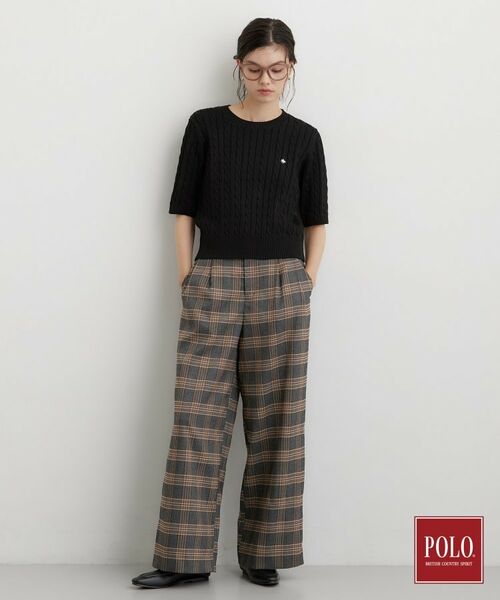 THE SHOP TK / ザ ショップ ティーケー ニット・セーター | POLO BCS/ケーブル半袖ニット | 詳細3
