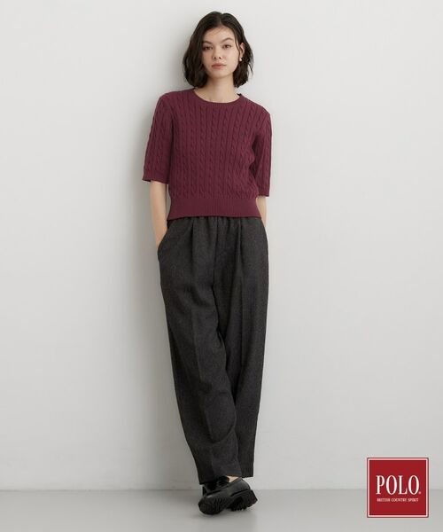 THE SHOP TK / ザ ショップ ティーケー ニット・セーター | POLO BCS/ケーブル半袖ニット | 詳細7