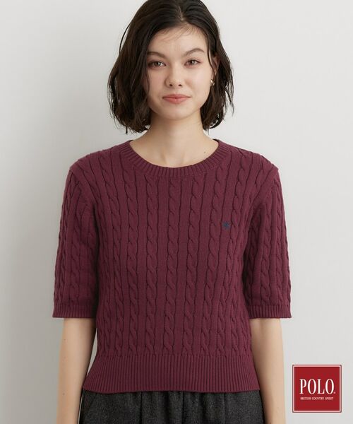 THE SHOP TK / ザ ショップ ティーケー ニット・セーター | POLO BCS/ケーブル半袖ニット | 詳細9