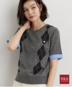 THE SHOP TK / ザ ショップ ティーケー ニット・セーター | POLO BCS/アーガイル半袖ニット