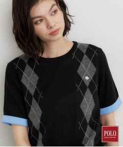 THE SHOP TK / ザ ショップ ティーケー ニット・セーター | POLO BCS/アーガイル半袖ニット