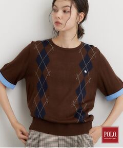THE SHOP TK / ザ ショップ ティーケー ニット・セーター | POLO BCS/アーガイル半袖ニット