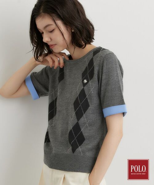 THE SHOP TK / ザ ショップ ティーケー ニット・セーター | POLO BCS/アーガイル半袖ニット | 詳細10