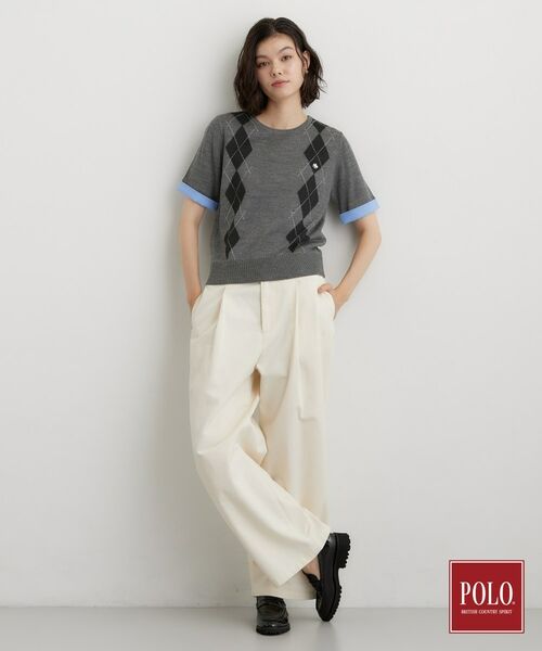 THE SHOP TK / ザ ショップ ティーケー ニット・セーター | POLO BCS/アーガイル半袖ニット | 詳細11