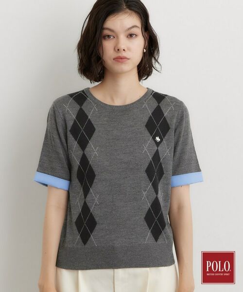 THE SHOP TK / ザ ショップ ティーケー ニット・セーター | POLO BCS/アーガイル半袖ニット | 詳細13