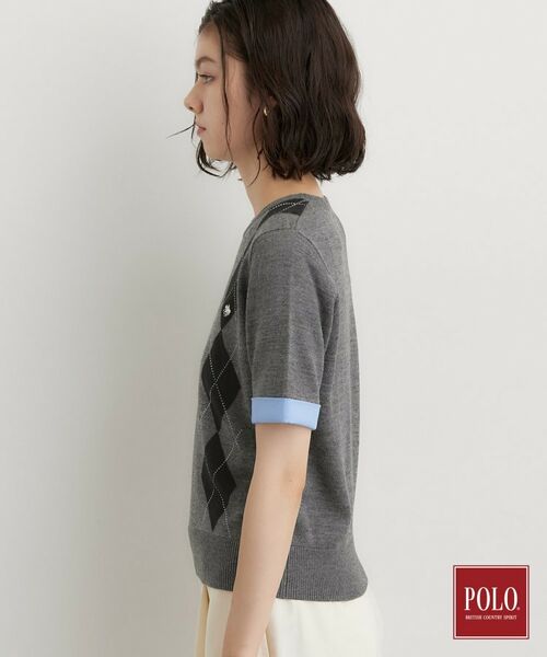 THE SHOP TK / ザ ショップ ティーケー ニット・セーター | POLO BCS/アーガイル半袖ニット | 詳細14