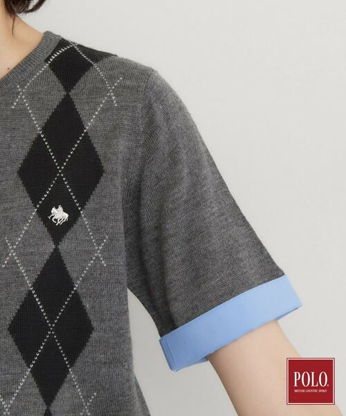 THE SHOP TK / ザ ショップ ティーケー ニット・セーター | POLO BCS/アーガイル半袖ニット | 詳細17