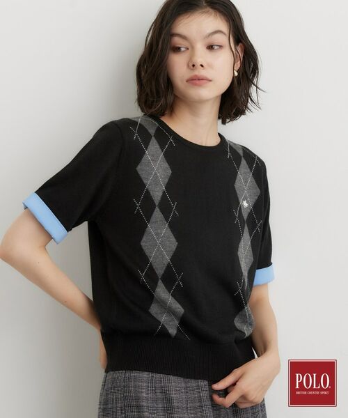 THE SHOP TK / ザ ショップ ティーケー ニット・セーター | POLO BCS/アーガイル半袖ニット | 詳細2