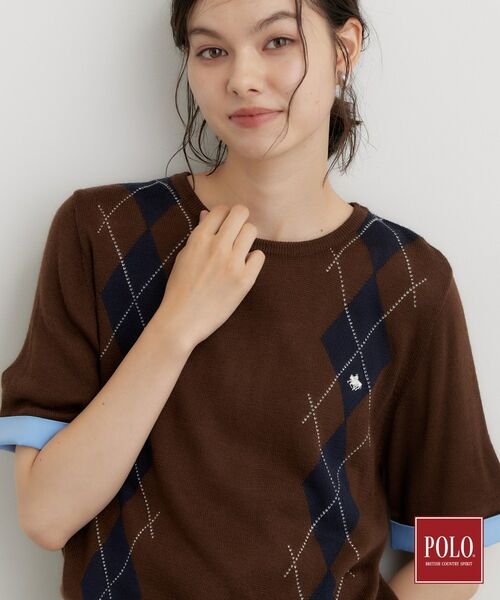THE SHOP TK / ザ ショップ ティーケー ニット・セーター | POLO BCS/アーガイル半袖ニット | 詳細5