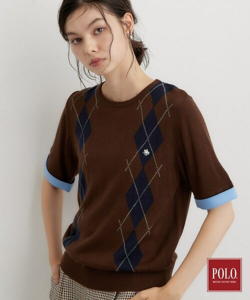 THE SHOP TK / ザ ショップ ティーケー ニット・セーター | POLO BCS/アーガイル半袖ニット | 詳細6