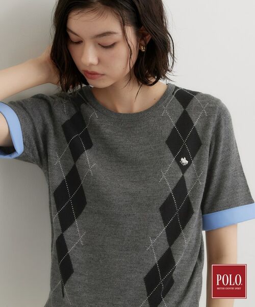 THE SHOP TK / ザ ショップ ティーケー ニット・セーター | POLO BCS/アーガイル半袖ニット | 詳細9