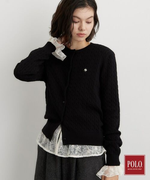 THE SHOP TK / ザ ショップ ティーケー カーディガン・ボレロ | POLO BCS/ケーブルクルーカーデ | 詳細1