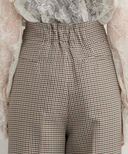 THE SHOP TK / ザ ショップ ティーケー パンツ | 【ウエスト位置を高く見せる】チェック柄アソートワイドパンツ | 詳細13