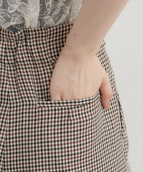 THE SHOP TK / ザ ショップ ティーケー パンツ | 【ウエスト位置を高く見せる】チェック柄アソートワイドパンツ | 詳細15