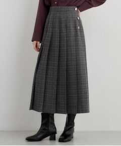 THE SHOP TK / ザ ショップ ティーケー ロング・マキシ丈スカート | クラシックな雰囲気に チェックプリーツスカート