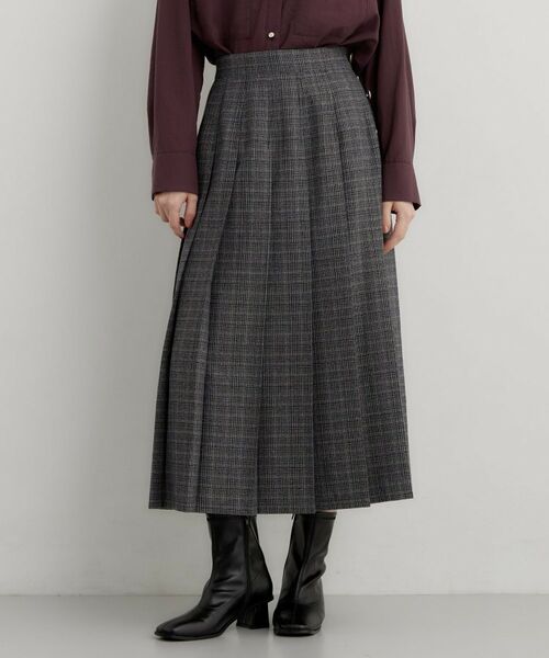 THE SHOP TK / ザ ショップ ティーケー ロング・マキシ丈スカート | クラシックな雰囲気に チェックプリーツスカート | 詳細1