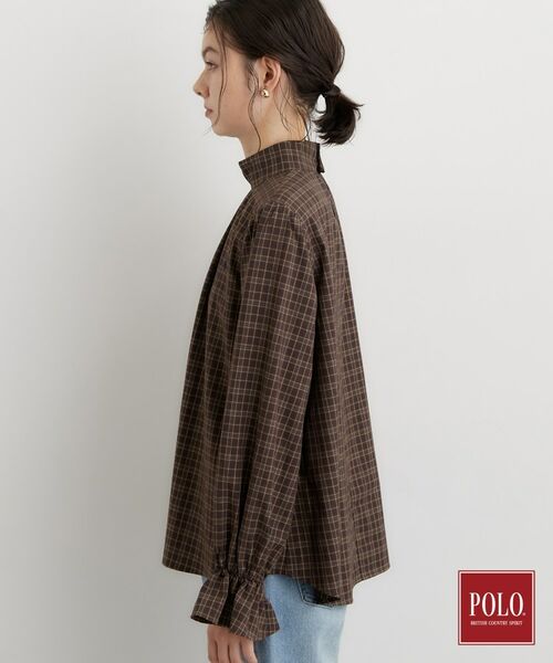 THE SHOP TK / ザ ショップ ティーケー シャツ・ブラウス | POLO BCS/チェックスカーフ付きブラウス | 詳細19