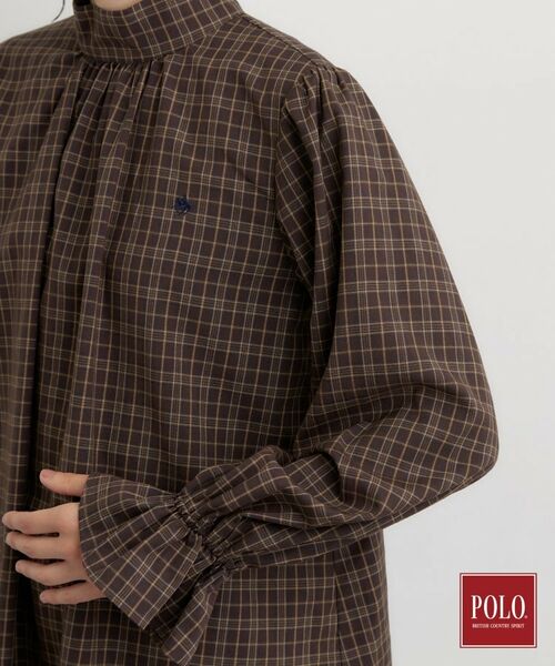 THE SHOP TK / ザ ショップ ティーケー シャツ・ブラウス | POLO BCS/チェックスカーフ付きブラウス | 詳細23