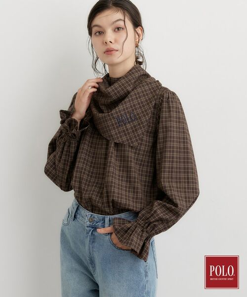 THE SHOP TK / ザ ショップ ティーケー シャツ・ブラウス | POLO BCS/チェックスカーフ付きブラウス | 詳細4