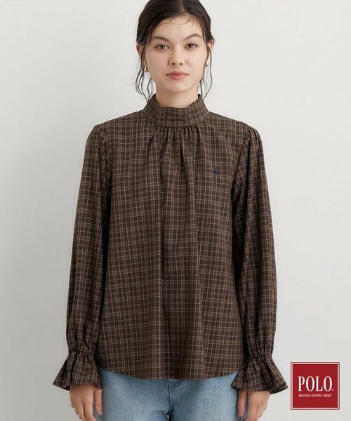THE SHOP TK / ザ ショップ ティーケー シャツ・ブラウス | POLO BCS/チェックスカーフ付きブラウス | 詳細8